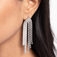 Dramatic Downpour - White - Paparazzi Earring Image