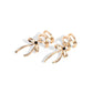 Ballet Lacing - Gold - Paparazzi Earring Image