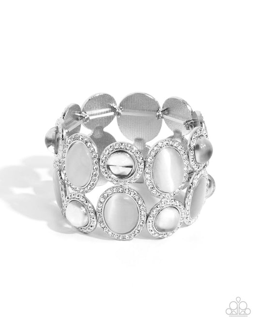 Affixed Appeal - White - Paparazzi Bracelet Image