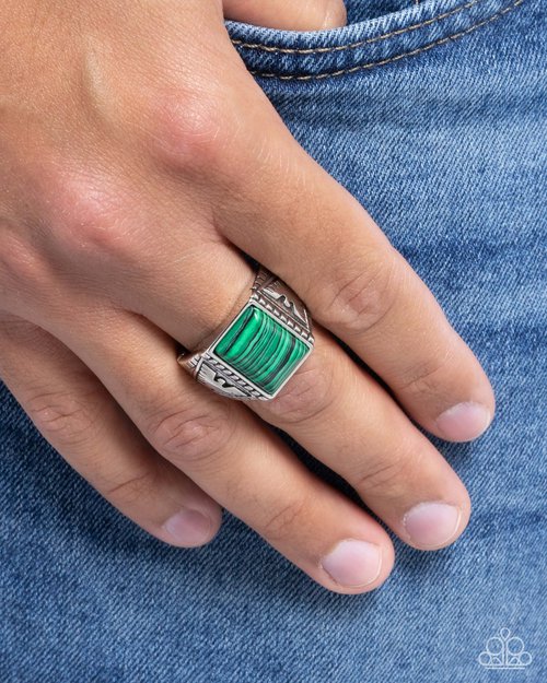 Free-Spirited Finesse - Green - Paparazzi Ring Image