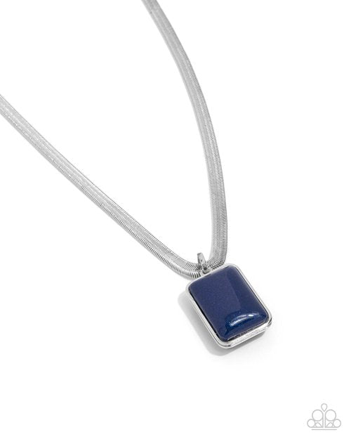 Clandestine Color - Blue - Paparazzi Necklace Image