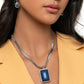 Clandestine Color - Blue - Paparazzi Necklace Image