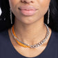 Tinted Tension - Orange - Paparazzi Necklace Image