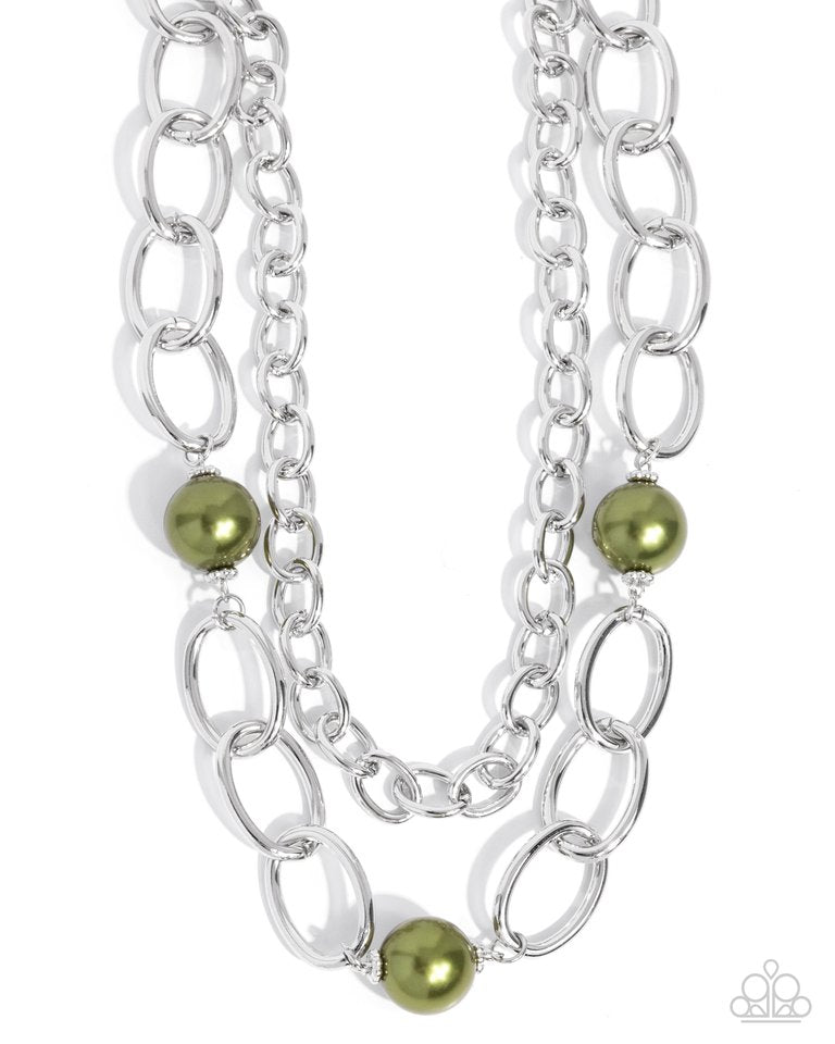 Top of My List - Green - Paparazzi Necklace Image