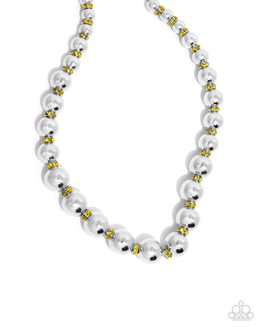 Color Closeness - Yellow - Paparazzi Necklace Image