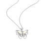 Papillon Persuasion - White - Paparazzi Necklace Image
