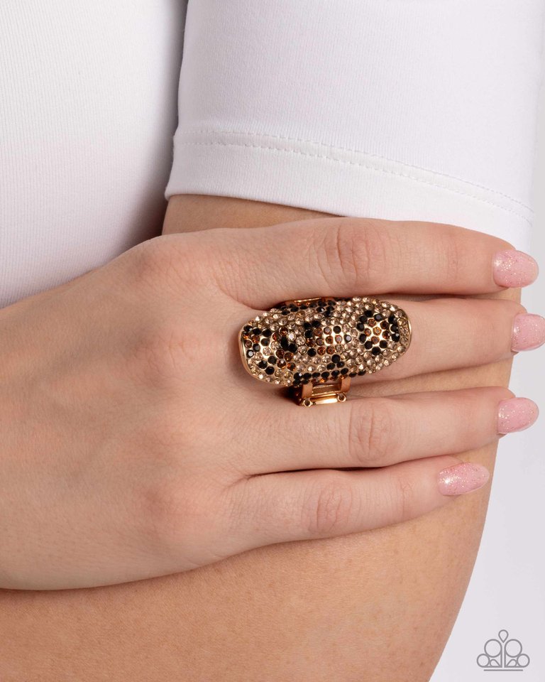 Furtive Feature - Gold - Paparazzi Ring Image