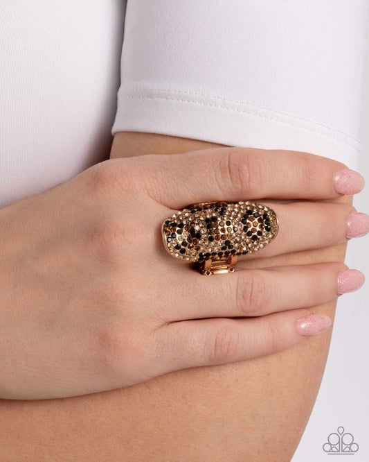 Furtive Feature - Gold - Paparazzi Ring Image