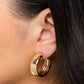 Round Reputation - Gold - Paparazzi Earring Image