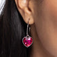 Diamond of the Night - Pink - Paparazzi Earring Image