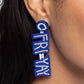 Its Friday! - Blue - Paparazzi Earring Image