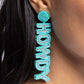 Howdy Headline - Blue - Paparazzi Earring Image