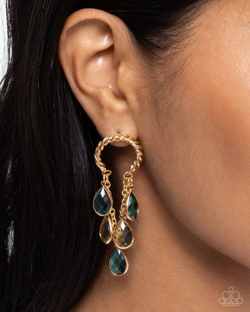 Highest Grade - Green - Paparazzi Earring Image