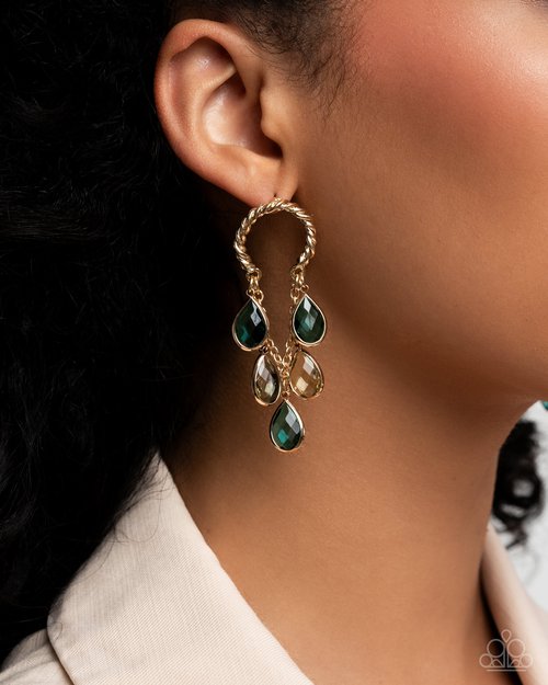 Highest Grade - Green - Paparazzi Earring Image