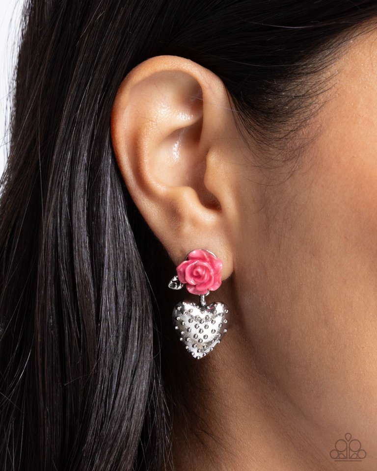 Girly Grade - Pink - Paparazzi Earring Image