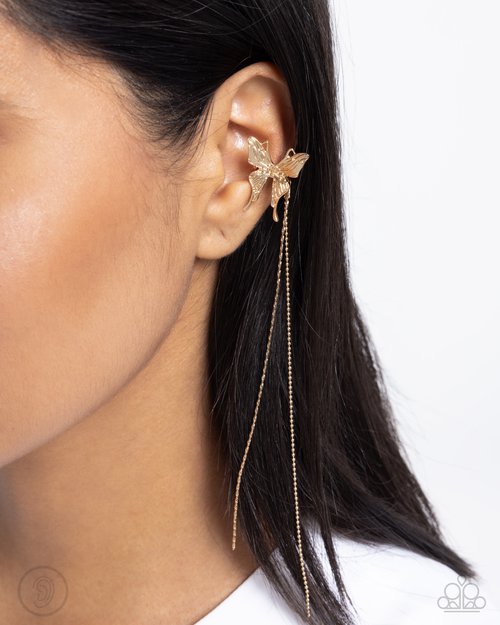 Take Flight - Gold - Paparazzi Earring Image