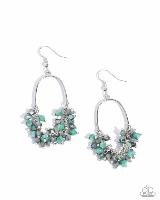 Chandelier Check - Green - Paparazzi Earring Image