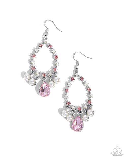 Baroness Behavior - Pink - Paparazzi Earring Image