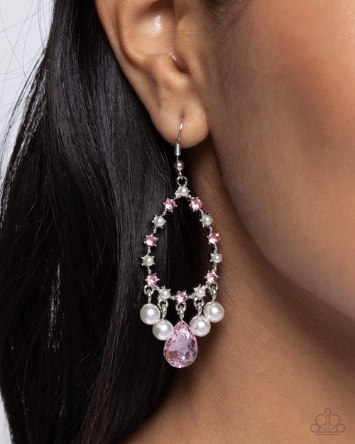 Baroness Behavior - Pink - Paparazzi Earring Image