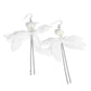 Ballerina Build - White - Paparazzi Earring Image