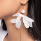 Ballerina Build - White - Paparazzi Earring Image