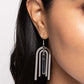 Coarse Conversation - Black - Paparazzi Earring Image