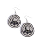 Cowboy Chaperone - Black - Paparazzi Earring Image