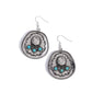 Cowboy Chaperone - Blue - Paparazzi Earring Image