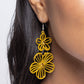 Textured Tiers - Yellow - Paparazzi Earring Image