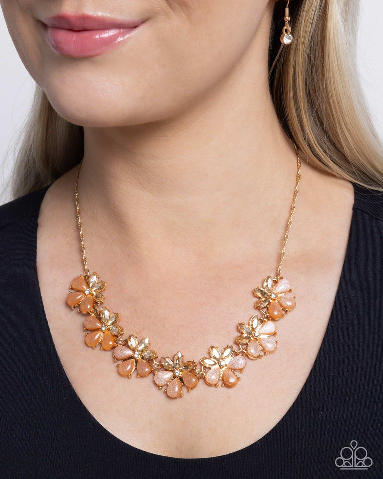 Consistent Chic - Orange - Paparazzi Necklace Image