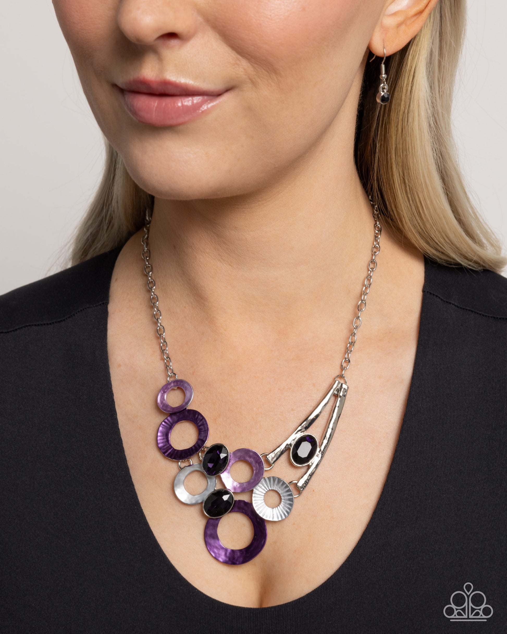 Compelling Circles - Purple - Paparazzi Necklace Image