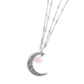 Crescent Charm - Pink - Paparazzi Necklace Image