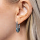 Pampered Padlock - Blue - Paparazzi Earring Image