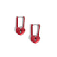 Pampered Padlock - Red - Paparazzi Earring Image