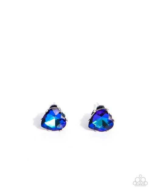 Sweetheart Stunner - Blue - Paparazzi Earring Image