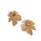 Wonderland Wallflower - Brown - Paparazzi Earring Image