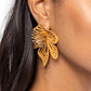 Wonderland Wallflower - Brown - Paparazzi Earring Image
