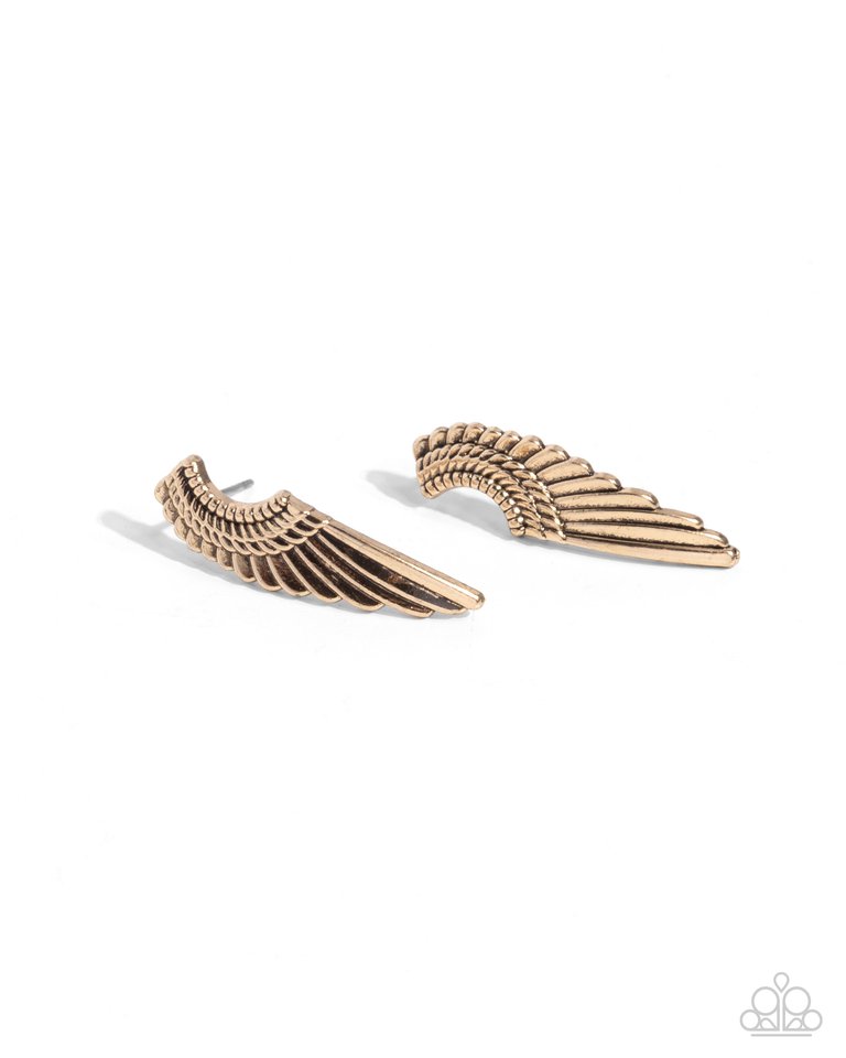 Angelic Altitude - Gold - Paparazzi Earring Image