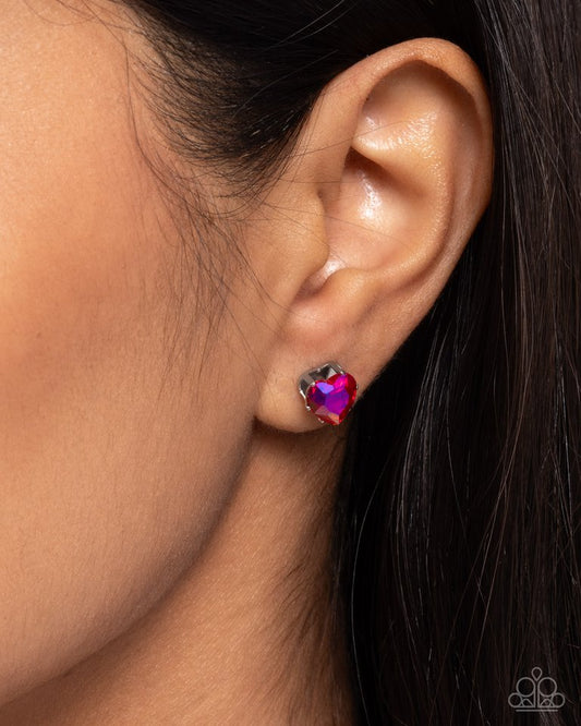 Sweetheart Stunner - Pink - Paparazzi Earring Image