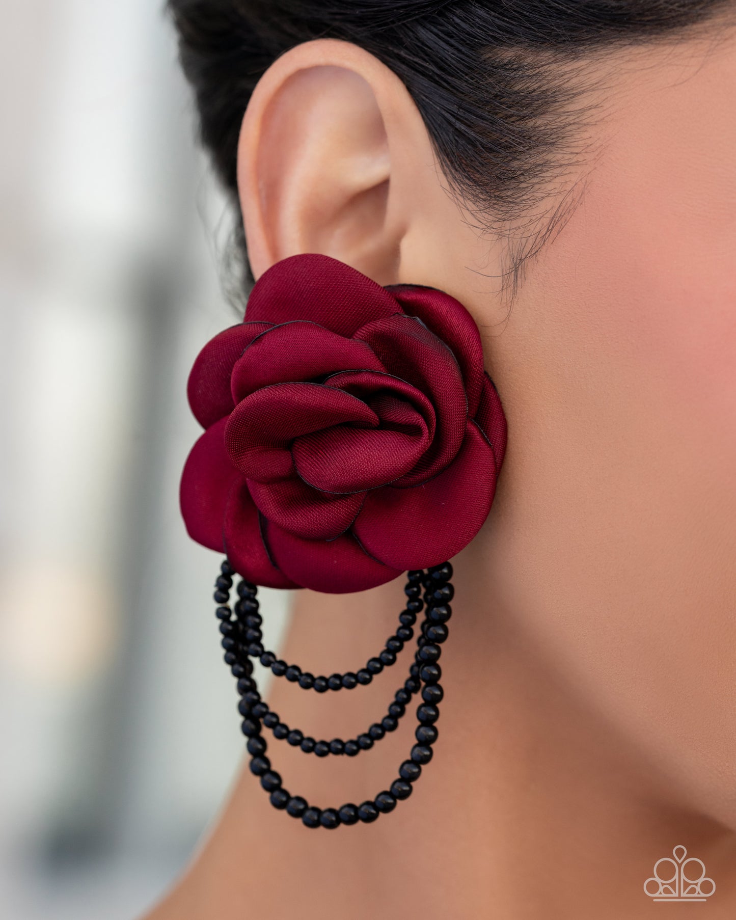 Paparazzi Earring ~ Dramatic Dame - Red