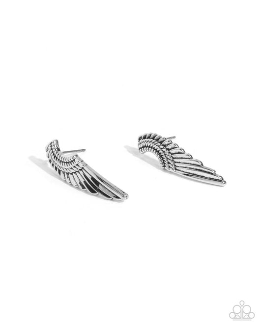 Angelic Altitude - Silver - Paparazzi Earring Image