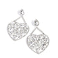 Paparazzi Earring ~ Glittery Gait - White