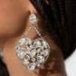 Paparazzi Earring ~ Glittery Gait - White