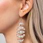 Talk of The Ton - White - Paparazzi Earring Image
