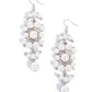 Talk of The Ton - White - Paparazzi Earring Image