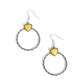 Heart Holiday - Yellow - Paparazzi Earring Image