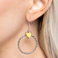 Heart Holiday - Yellow - Paparazzi Earring Image