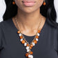 Beehive Barrage - Orange - Paparazzi Necklace Image