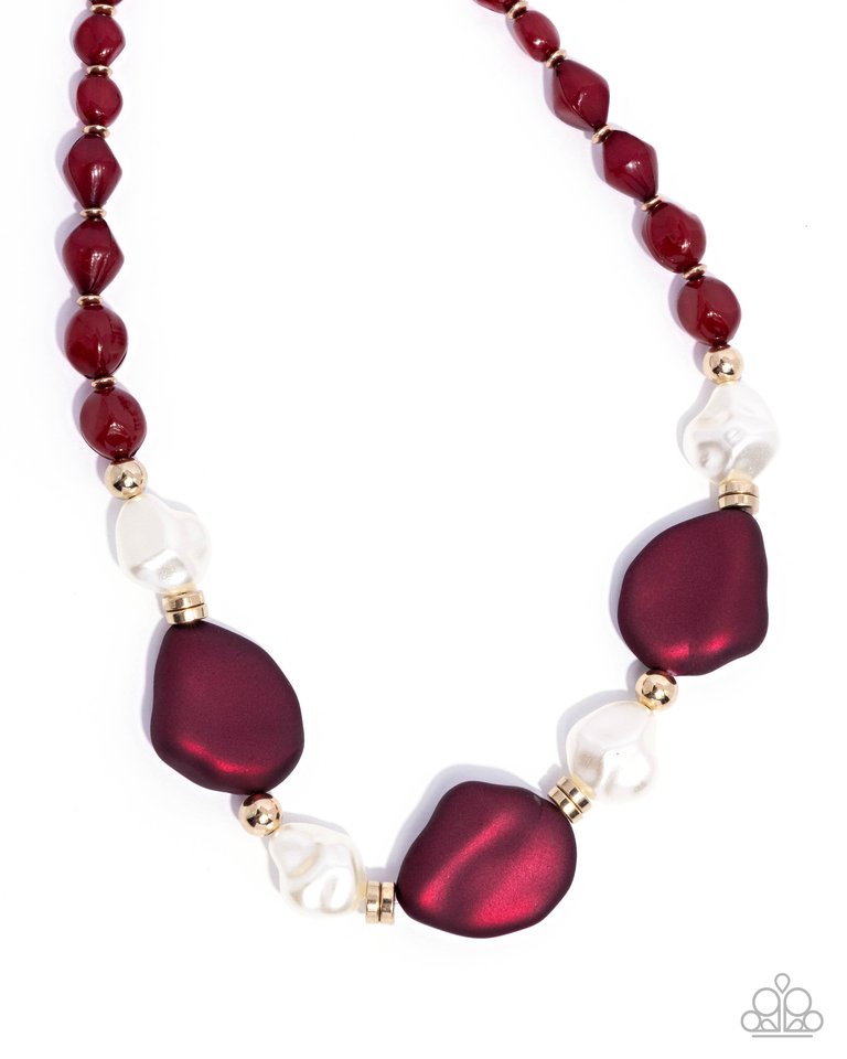 Forever Feature - Red - Paparazzi Necklace Image