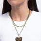 Cheetah Class - Brass - Paparazzi Necklace Image